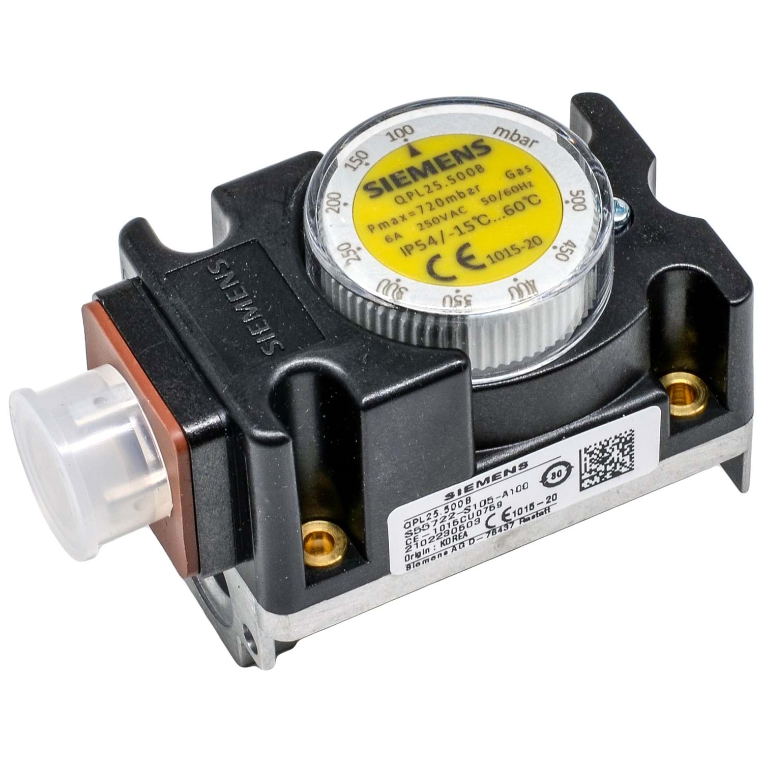 SIEMENS QPL25.500B GAS PRESSURE SWITCH 100-500 MBAR